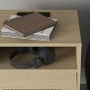 Garvee Rattan Nightstand with USB Ports - 2-Tier End Table for Living Room & Bedroom, Natural Wood Top, Convenient Charging Station - 3 of 4