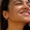 Cubic Zirconia Huggie Earrings 14k Gold Plated Tiny Earrings Small Huggie Hoop Earrings Simple Lightweight Hoops Gift for Women - 4 of 4