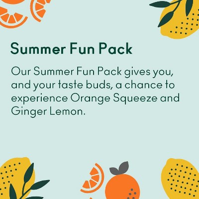 Olipop - Summer Fun Variety Pack, Orange Squeeze & Lemon Ginger (12 Oz, 12-Pack)