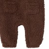 Modern Moments by Gerber Baby Boys' 2-Piece Plush Overall With Long Sleeve Top, Rich Brown - 4 of 4