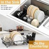 Expandable Sink Dish Drying Rack 14.5-20.5" L x 10" W, Small Space Dish Rack with Utensil Holder - 4 of 4