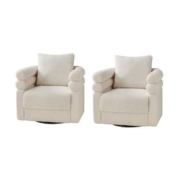 Arturo Modern Swivel Chair with Two Pillow Set of 2|ARTFUL LIVING DESIGN