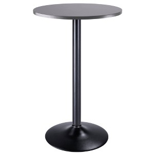 Winsome Tarah Pub Table Bar Height Slate Gray : Modern High Top Dining for Two, Metal Base - 1 of 4