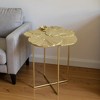 HomeRoots 21" Gold Aluminum And Iron Cross Legs End Table - 2 of 4