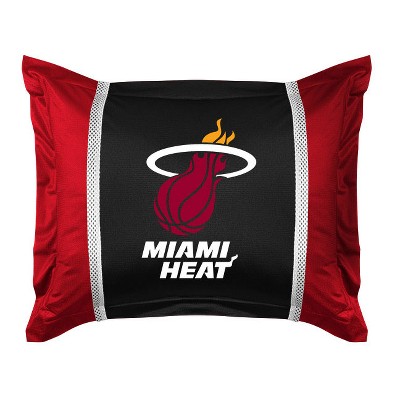 NBA Pillow Sham Sidelines Bed Accessory - Miami Heat..