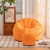 Chic Crate-Oversized Bean Bag Lounger – Shell-Shaped Faux Fur Lounge Chair with Removable Filler, Adults & Kids Accent Floor Sofa for Gaming & Reading - 2 of 3