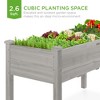 Best Choice Products 34x18x30in Raised Garden Bed, Elevated Wood Planter Box for Kids, Patio w/ Bed Liner - 3 of 4