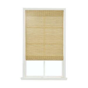 Home Basics Cordless Sayville Bamboo Roman Shade Maple Syrup 18-inch to 72-inch W X 48-inch L - 1 of 4