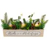 Northlight Rectangular Boxed Foliage "Home For The Holidays" Christmas Candle Holders - 13.75" - 4 of 4