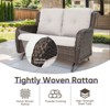 POCASSY 52" Wide Outdoor Loveseat, Rocking Glider All Weather Wicker Patio Gliding Loveseat with Deep Seat for Porch Balcony and Backyard - 4 of 4