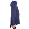24seven Comfort Apparel Women's Plus Women's Plus Wide-leg Palazzo Pants - 2 of 4