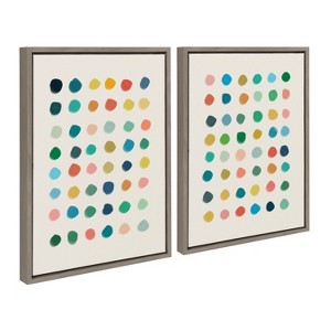 Kate and Laurel Sylvie Meditation 1 and 2 Framed Canvas Art Set by Kelly Knaga - 1 of 4