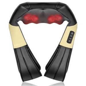 Nekteck Shiatsu Neck & Back Massager - Heat, Deep Kneading - Home, Office, Car - Yellow - 1 of 4