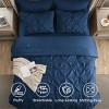 Bedsure Comforter Set – Solid Diamond Pintuck Design Bedding, GentleSoft™ Pintuck Bed Set Gift for Family,Pinch Pleat All Season Comforter with Sheets - 4 of 4