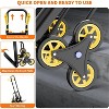 Clearance, Stair Climbing Hand Truck, Heavy Duty Folding Dolly Cart, 6 Wheels, 440 lbs Capacity, Retractable Handle - 4 of 4