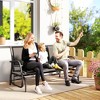 3-Person Outdoor Patio Glider Bench, Porch Glider Swing with 3 Seats, Breathable Mesh Fabric, Metal Frame - 2 of 4