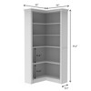 Runesay White Corner Bookshelf, 5 Tier Open Bookshelf, Storage, Display, Reading One-Stop Meet - 2 of 4