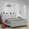 NicBex Full/Queen/King Upholstered Bed Frame with Star Galaxy Projector,Storage Tufted Wingback Headboard with USB Port,Music Speaker,Easy Assembly - 4 of 4