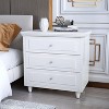 Hooseng 3 Drawers Nightstand with Wood Legs,Modern White Drawers Dresser Bedside Nightstand for Bedroom,Living Room - 2 of 4