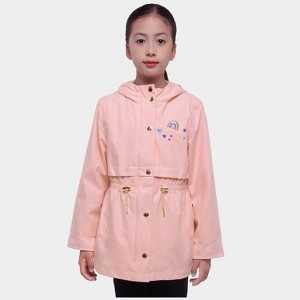 Rokka&Rolla Girls' Light Rain Jacket Trench Coat - 1 of 4
