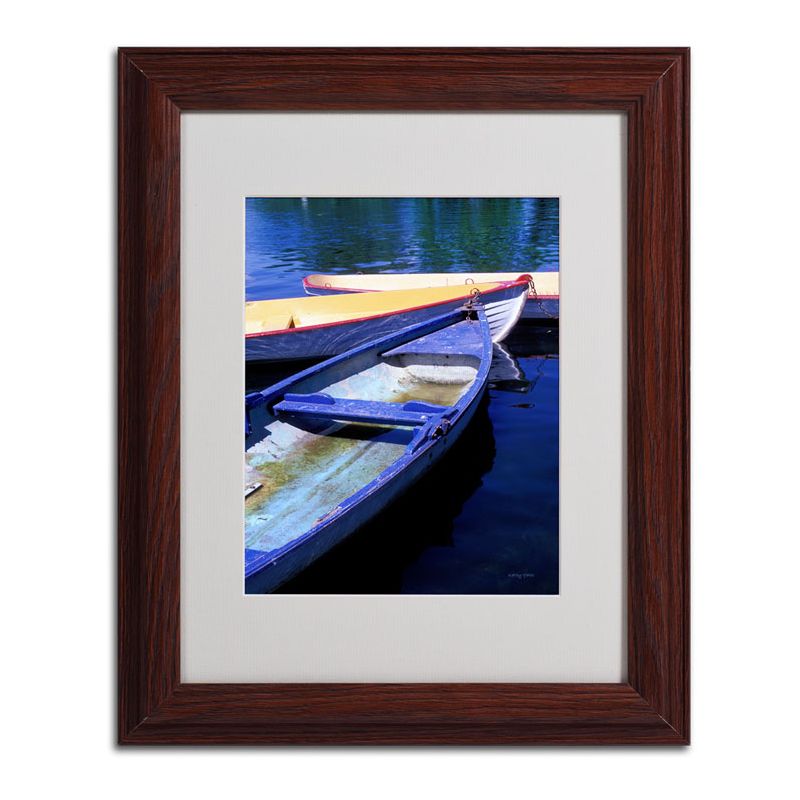 Trademark Fine Art -Kathy Yates 'Bois de Boulogne Boats' Matted Framed Art, 1 of 4