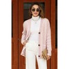 V For City Women's Color Block Button Down Long Sleeve V-Neck Cardigan with Pockets - 2 of 4