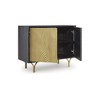 Signature Design by Ashley Tayner Modern Accent Cabinet with Storage, Black/Gold - 4 of 4