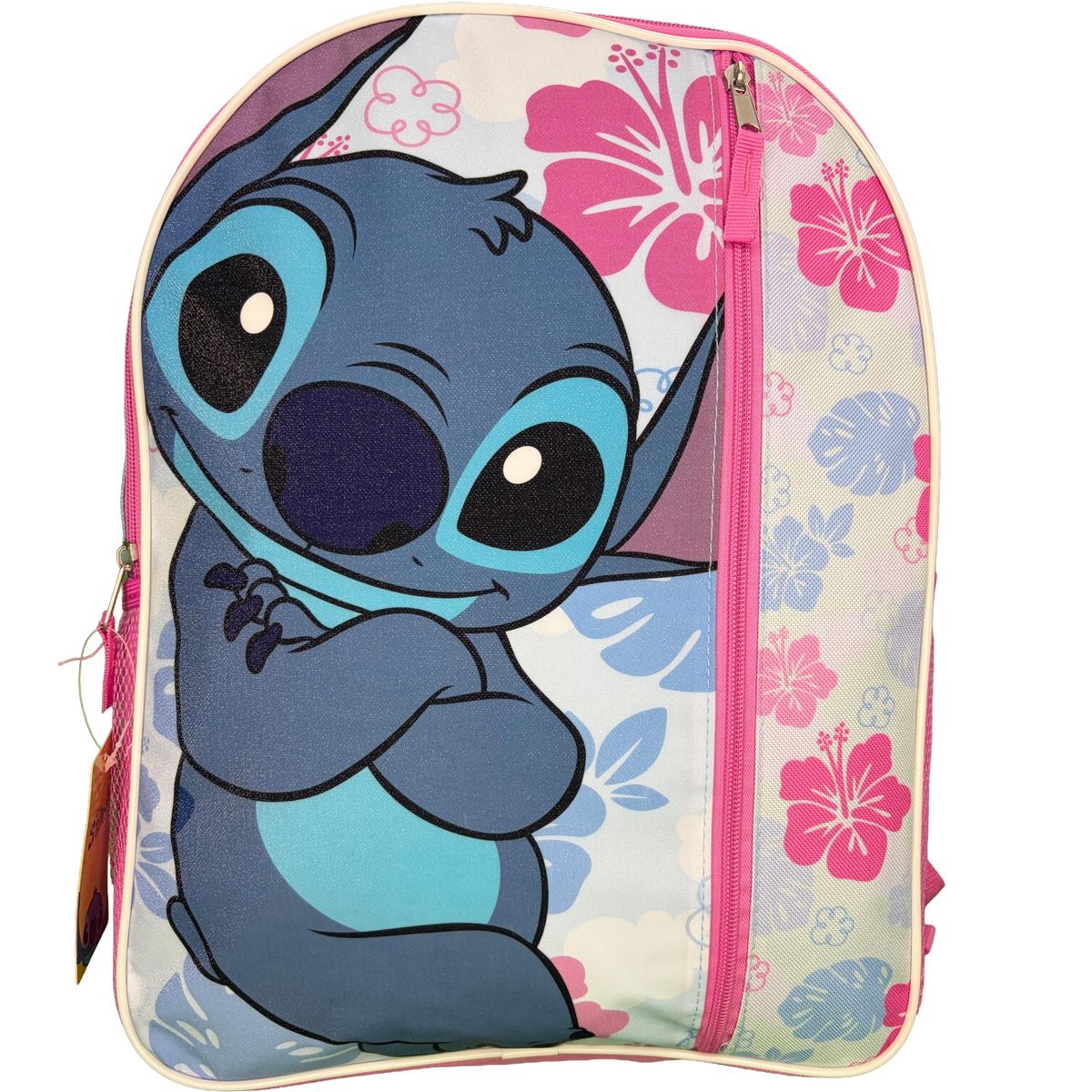 Fast Forward Disney Stitch Kids 16" Blue and Pink School Backpack with 1 Vertical Front Pocket for Girls - thumbnail 2