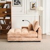 GDFStudio Rilara Modern Chenille Upholstered Recliner Chaise Lounge - 2 of 4