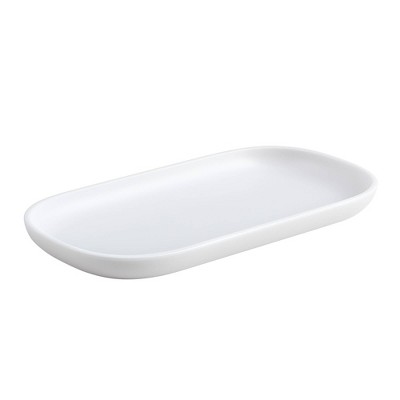White Matte Plastic 3-Piece Bathroom Accessory Set