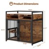 Wooden Dog Crate Furniture for Large Dogs, Heavy Duty Dogs Kennel Furniture with 2 Drawers Storage - 2 of 4