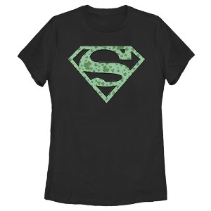Women's Superman St. Patrick's Day Shamrock Logo T-Shirt - 1 of 4