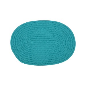 Unique Bargains Trivet Oval Rope Coaster Cotton Non-Woven Fabric 12.6"x8.66"x0.31" - 1 of 3
