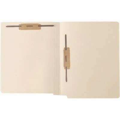 Medical Arts Press End Tab Fastener File Folder, 0.75" Expansion, 2 Fasteners: Horizontal/Vertical, Letter Size, Manila Exterior, 250/Box