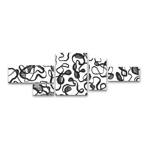 Trademark Fine Art Treechild Abstract Thin Lines Pattern 3 Piece Panel Set Art - 1 of 3