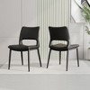 JUJABU Modern Minimalist PU Leather Dining Chairs Set of 2, Metal Leg Support - 3 of 4
