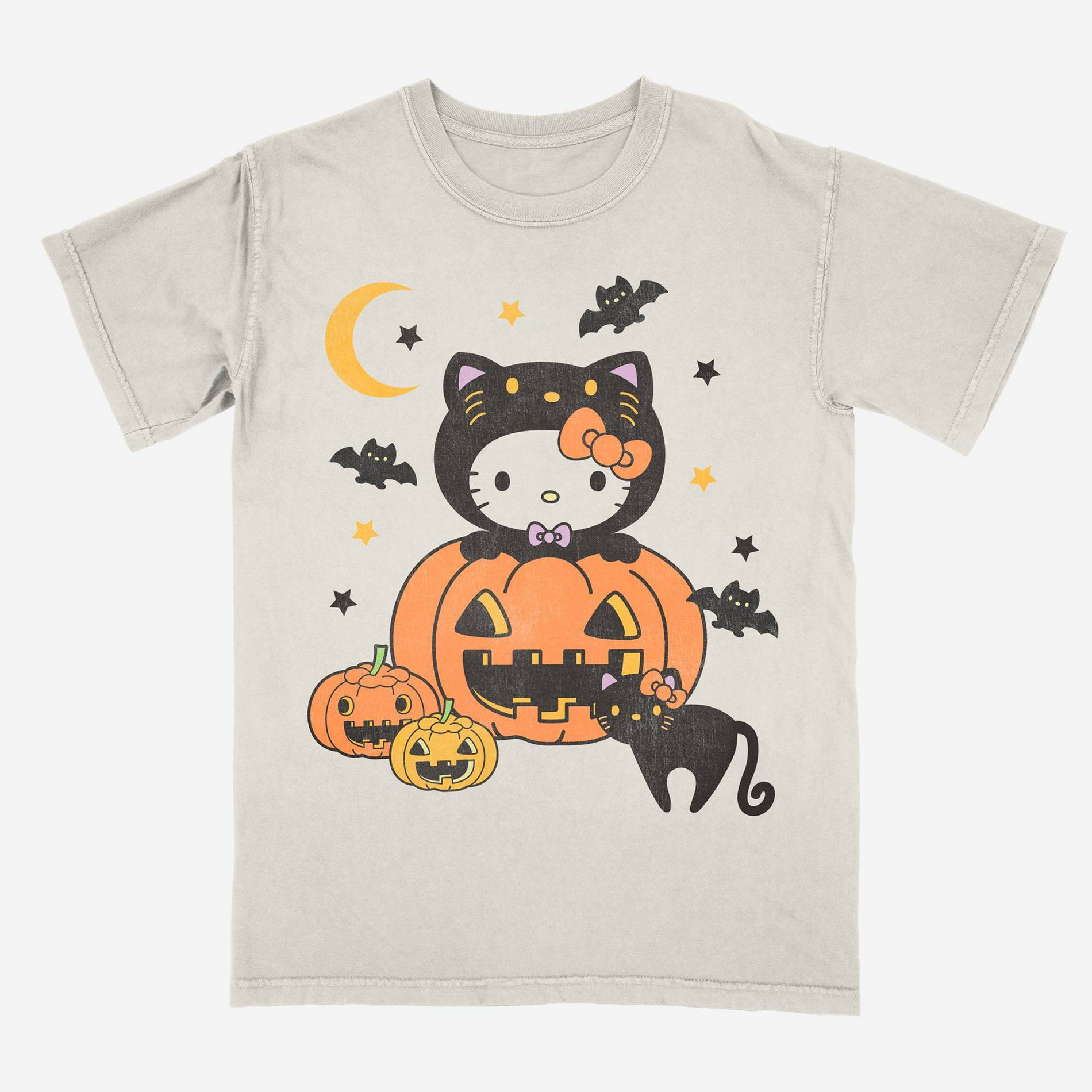 Men's Hello Kitty Halloween Graphic T-Shirt - Off-White