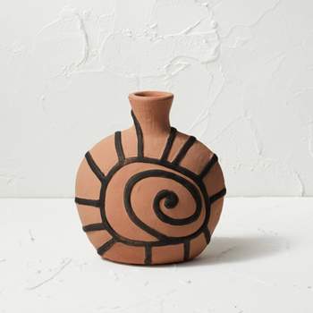 Spiral Shell Terracotta Vase Brown - Opalhouse™ designed with Jungalow™