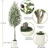 Faux Olive Tree,Olive Trees Artificia Indoor with White Planter and Green Moss,Fake UV Resistant Artificial Tree,Imitation of real olive trees - 2 of 4