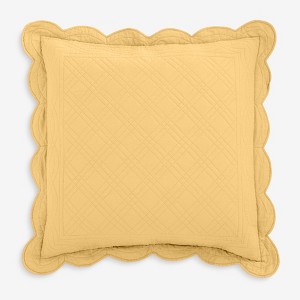 BrylaneHome 100% Cotton Florence Euro Sham - Euro, Dandelion Yellow - 1 of 1