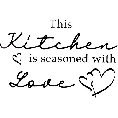 Kitchen Wall Decal, This Kitchen is Seasoned with Love (9 x 25 inch)