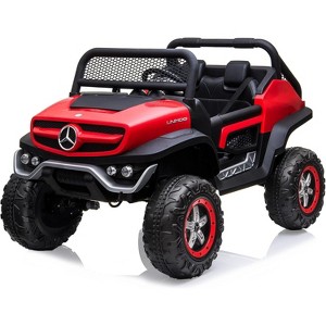 24V 2-Seater Kids' Electric Vehicle with Remote Control, Battery-Powered Ride-On Truck for Kids, Extra-Wide Seat, EVA Wheels, LED Lights, Music - 1 of 4