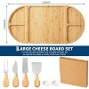 Charcuterie Board and Serving Set, Bamboo Cheese Board with Knife Set, Magnetic Charcuterie Board Gift Set for Serving Food Platter Cracker Snack - 2 of 4