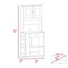 NicBex 66.9 Inch Tall Kitchen Pantry Storage Cabinet with Open Shelves,2 Doors and 1 Drawer for Dining Room,Bathroom,Kitchen,White - 3 of 4