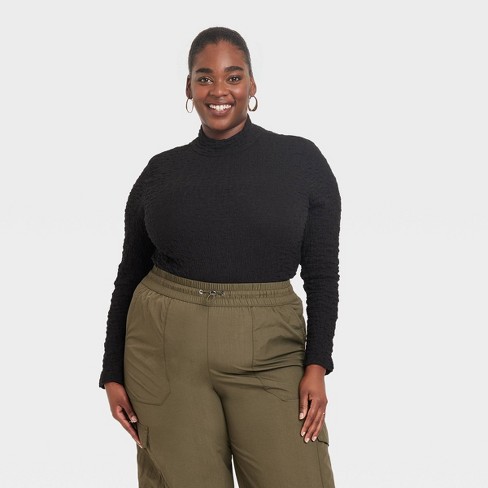 Women's plus size deals turtleneck shirts