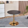 Vynxaria Golden and Black Tulip Coffee Table for Mid-Century Modern Dining - 3 of 4