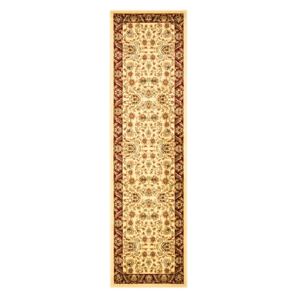 2'3inx20' Dorothea Floral Loomed Rug Ivory/Red - Safavieh