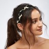 Unique Bargains Women's Rhinestone Pearl Wrap Fabric Faux Pearl Headband - 2 of 4
