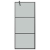 VidaXL Walk-in Shower Wall with Shelf Black 31.5 in.x76.8 in. ESG Glass&Aluminum - 4 of 4