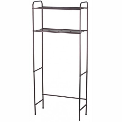Home Basics 2 Shelf Bathroom Space Saver, Bronze